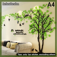 RelaxRealm 3D Acrylic cây dán tường tự dính nhà nền tường Tường Decal dán tường trang trí nhà phòng