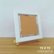 / Frame 3D White pop up frame size 15x15 cm + shatterproof acrylic