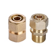 DN15 DN20 PEX Pipe Fitting Male/Female Thread Adapter for 1216 1418 1620 2025 2632 Aluminium-Plastic