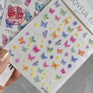 Butterfly Stickers Flow 5d Hollow Nail Stickers Self-adhesive Face Sticker Stickers Stickers I0h9