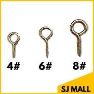 **1 ORDER 10pcs** Zinc Plated Screw Eye 4 , 6 , 8 / Eye bolt / Eye Screw / HOOK 羊眼圈 [SJ MALL]