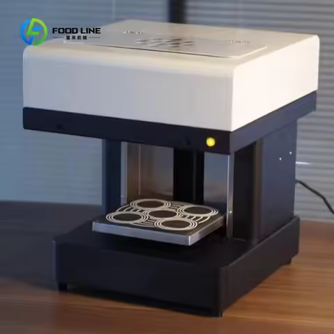 Customized Commercial Edible Food Printer - 4-Cup Coffee Drawing & Cake Printing Dual Machine