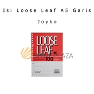 Joyko A5 20 Holes Loose Leaf Contents - A5 Ruled Paper Binder Paper Refill 100 Sheets