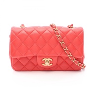 【二手】香奈兒 (Chanel) 迷你絎縫 20 號肩背包 A69900 橙色羊皮（綿羊皮）迷你絎縫鏈條單肩背包 女士二手 A
