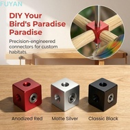 FUYAN Parrot Perch Nut, Hexagonal Aluminum Alloy Square Nut Bracket, Fixing Block Square/Cylinder An