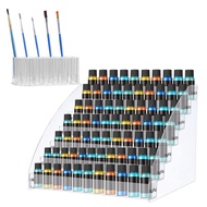 7-Tier Paint Organizer 3-Compartment Pen Holder Acrylic Organizers Oil Paints Tubes Ink Bottle Tool 