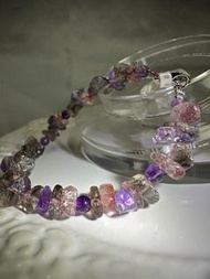 149. 超七原石手串/手鏈 (小) (多金草莓/彼岸花)「超強能量 功效全面」#770149a - 7-8mm 🔮優質超七水晶 | 老礦超七 | 超七手串 | 超七手鏈 | 超級七 | Super 