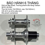 Bicycle Hub with 12mm axle, 24 spoke holes using centerlock disc brake, Mercury Hub with large axle 