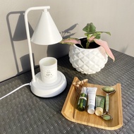 [ฟรี Halogen Bulb]Dimmable โคมไฟตั้งโต๊ะอุ่นเทียนหอม โคมไฟละลายเทียนหอม candle warmer สินค้าพร้อมส่ง