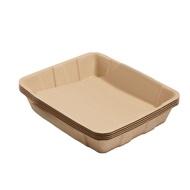 Disposable Litter Boxes for Cats Large: 4-Pack Leak-Proof Sustainable for Indoor/Travel Use Standalo