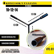 KODAI Y-SOCKET WRENCH 10-12-14 MM LENGTH Y-WRENCH KYL-01 Y-TYPE WRENCH ORIGINAL @ARMY