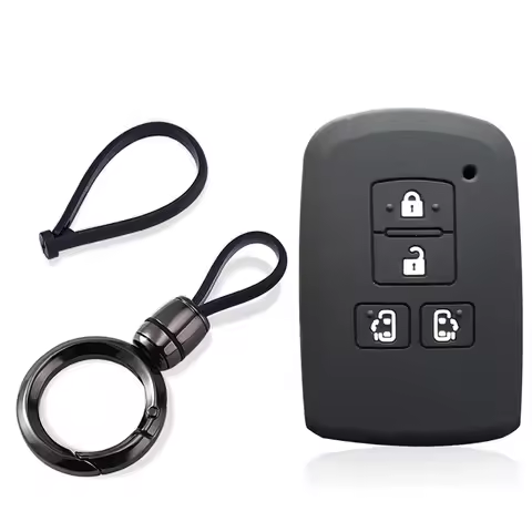 For Toyota Noah 2015 Alphard 30 Esquire Sienta 4 Buttons Silicone Key Case Holder Keychain Shell Car