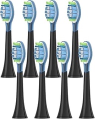 8Pcs Replacement Brush Heads ，Compatible for Philips， HX6064 HX6930 HX6730 Sonic Electric Toothbrush
