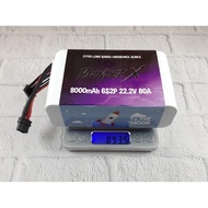 ThunderX 8000MAH 80A 6S 2P Li-ion Long Range Battery XT60 21700 Liion