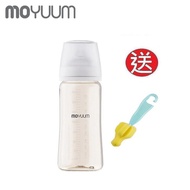 MOYUUM Third Generation PPSU Wide Mouth Baby Bottle Classic Style 330ml (6m+) (8809926452038)+Free P