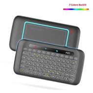 H20 Mini 2.4Ghz Wireless Keyboard Backlight Touchpad Air Mouse IR Leaning Remote Control for Andorid Smart TV Windows