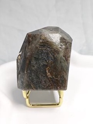 精品巴西綠幽靈擺件 滿礦綠幽靈金字塔擺件