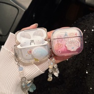 Pink Clams Earphone Case i12 i11 i13 Cartoon Transparent Embossed 1 2 3 Bluetooth gen3 gen2 Wireless