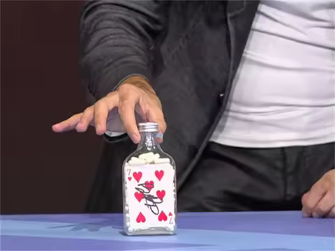 Professional Signed Card in Sealed Bottle Magic Trick Appearing Prop - Close Up Mentalism Gimmick by