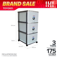 Toyogo 805-3 Plastic Storage Cabinet / Drawer With Wheels (3 Tier)