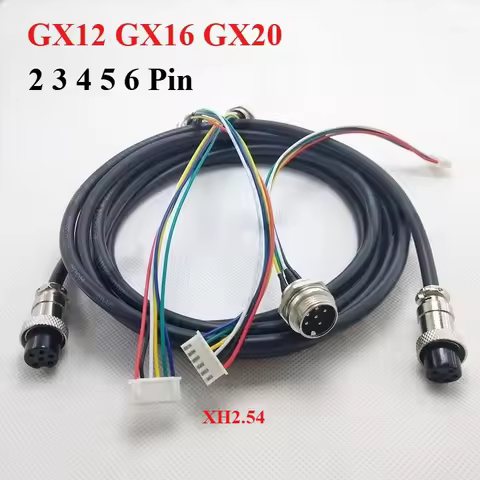 GX12 GX16 GX20 to XH2.54 Aviation Plug Terminal Wire 2 3 4 5 6 Pin M12 Male Head Adapter Cable Conne