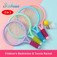 （New）Sizkuu Childrens Badminton Tennis Rackets Student Primary Training Badminton Racket Kids Sport Toys Ultra Light Racket Beginners Badminton Rackets &amp; Tennis Rackets 2 In 1