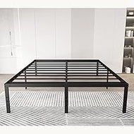 Chezisam King Size Metal Bed Frame 18 "high Heavy Duty Platform Bed Can Support 3500lbs with Under Bed Storage Space Easy Assembly Non-Slip and Noiseless Black