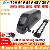 Hailong Max72V60Ah Electric Bicycle Battery 60V50Ah Lithium Battery 48V30Ah/52V40Ah  36V 300-3000W H