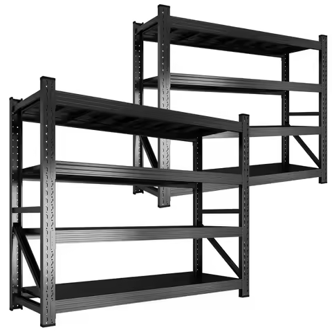 6400LBS Garage Shelving Heavy Duty 63" W Storage Shelves 4-Tier Adjustable Metal Steel Shelving Unit