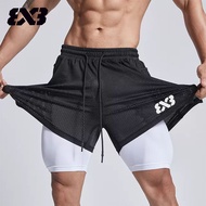 3V3 American Style Mesh Ice Silk Moisture Absorbent Breathable Running Sports Shorts Men's Training 