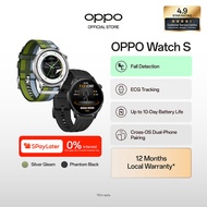 OPPO Watch S | Fall Detection | ECG Analysis | Cross-OS DualPhone Pairing | Long Battery | 12 Months