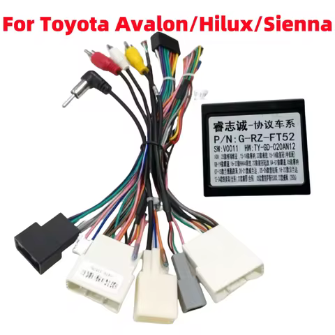 Canbus Box Decoder FT-RZ-52 For Toyota Corolla/Camry/Avalon/RAV4/ Hilux/Sienna/16 Power Harness Wiri