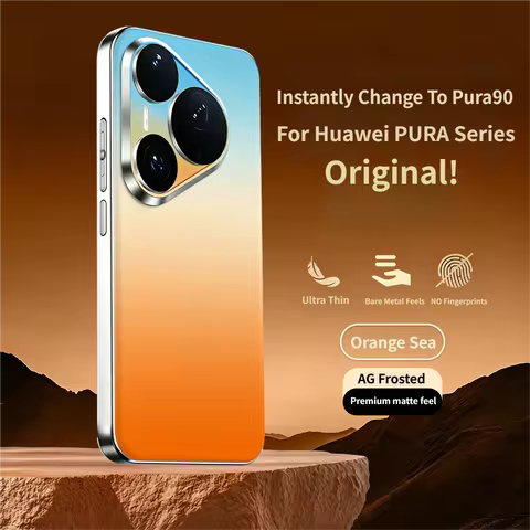 Plating AG Frosted Gradient Hit Color Phone Case Instantly Change To For Huawei Pura 90 80 70 Pro Of