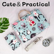 Multifunctional Laptop Bag for Woman Compartment Waterproof Shoulder Bag Shockproof Crossbody laptop