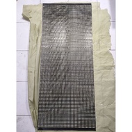 1 mm thick square pattern grill frame with 8x8 square holes, size 120 x 56 cm, 124x56