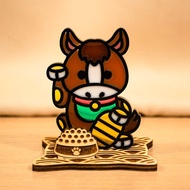 招福(馬仔) 招財犬 台座式 手工彩繪 開運擺件