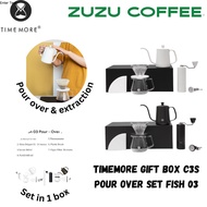 Timemore - C3s pour Over Set (C3s Chestnut Grinder + Fish 03 kettle/Fish Youth + Coffee Pot + Drippe