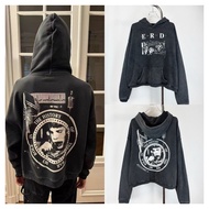 R2VI ERD Melancholy Rich Second Generation Hoodie VINTAGE Washed Printed Vintage Retro Unisex High S