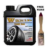 WAXID Semir Ban 1 Liter KENTAL / Pengkilap Ban / Penghitam Ban Mobil Ban Motor + BONUS KUAS