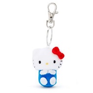 SANRIO - Hello Kitty 日版 全身造型 迷你毛絨公仔 藍白 匙扣 掛飾 鎖匙扣 吊飾 凱蒂貓 KT