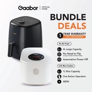Gaabor Flash Deal Bundle 4L Air Fryer AF40M-BK03A and 2.5L Rice Cooker GR-S25D