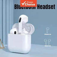NEW Pro 4 TWS Bluetooth Earphones with Microphone Earpads Wireless Headset Earbuds  Fon Telinga Blue