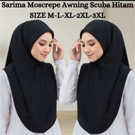 Tudung Sarung Mosscrepe Plain Awning Scuba Size S/ M/L/XL/2XL/3XL