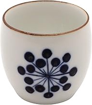 24to3 Nishitomi Pottery Arita Ware Cup, 4.1 fl oz (120 ml), Floral Pattern, Made in Japan, White