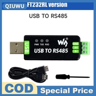 QIUWU ตัวแปลงสัญญาณแบบ USB เป็น RS485โมดูลการสื่อสารแบบกึ่งดูเพล็กซ์ FT232RL