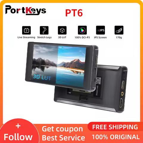 Portkeys 5.2'' Touch Screen Field Mointor PT6 4K HDMI 3D LUT Output IPS Touch Screen Camera Field Mo