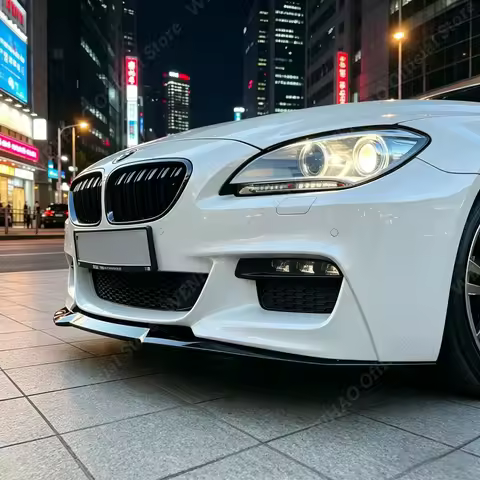 CS Style Gloss Black Car Front Bumper Lip Splitter For BMW 6 Series F06 F12 F13 640i 650i 640d M Spo
