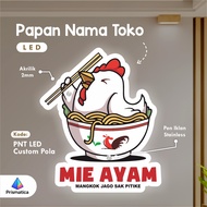 Acrylic Shop Name Plate with UV Print, Sharp Print Results