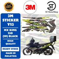 Sticker Cover Set Y15 YAMAHA Y15zr Coverset Stripe Y15 Body Cover Stiker Lc150 Vr46 Black 3M Sticker