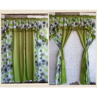 Olive Green Double Width Curtain (115x72 inches)